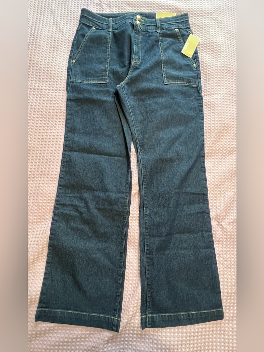 Michael Kors Dark Blue Wide-Leg Jeans